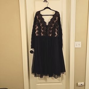 City Chic Rare Beauty Dress - navy